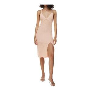 ARITZIA Wilfred Evie Crochet Midi Dress Seashell Pink Size M